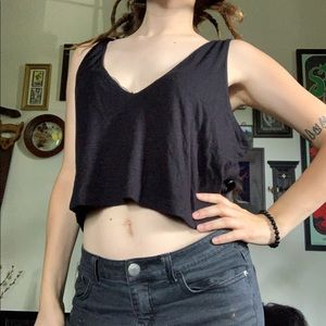 Black Tank Top Open Back